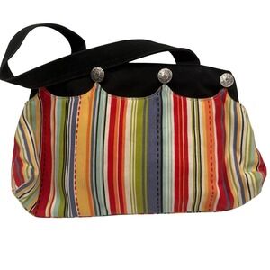 Reverse-A-Purse Interchangeable Handbag Black Canvas 2 Multi Sided Covers